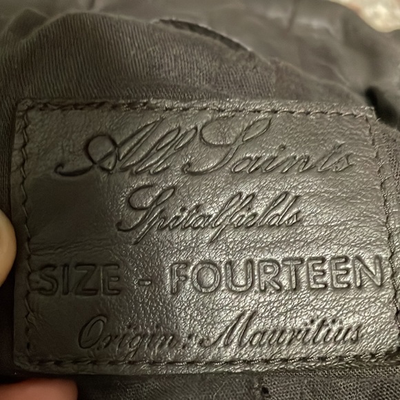 New all saints leather jacket - Picture 3 of 12